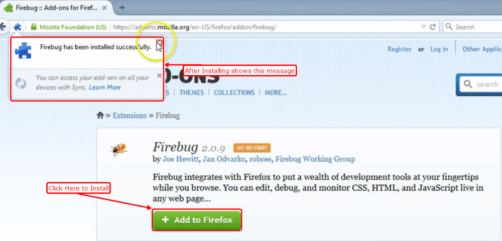 firefox web extensions firebug